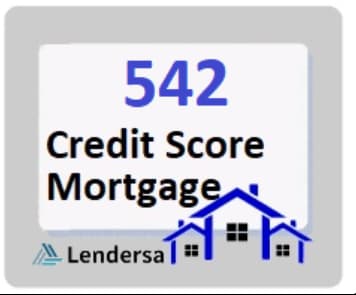 542 credit score mortgage
