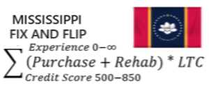 Fix And Flip calulator logo image for Mississippi