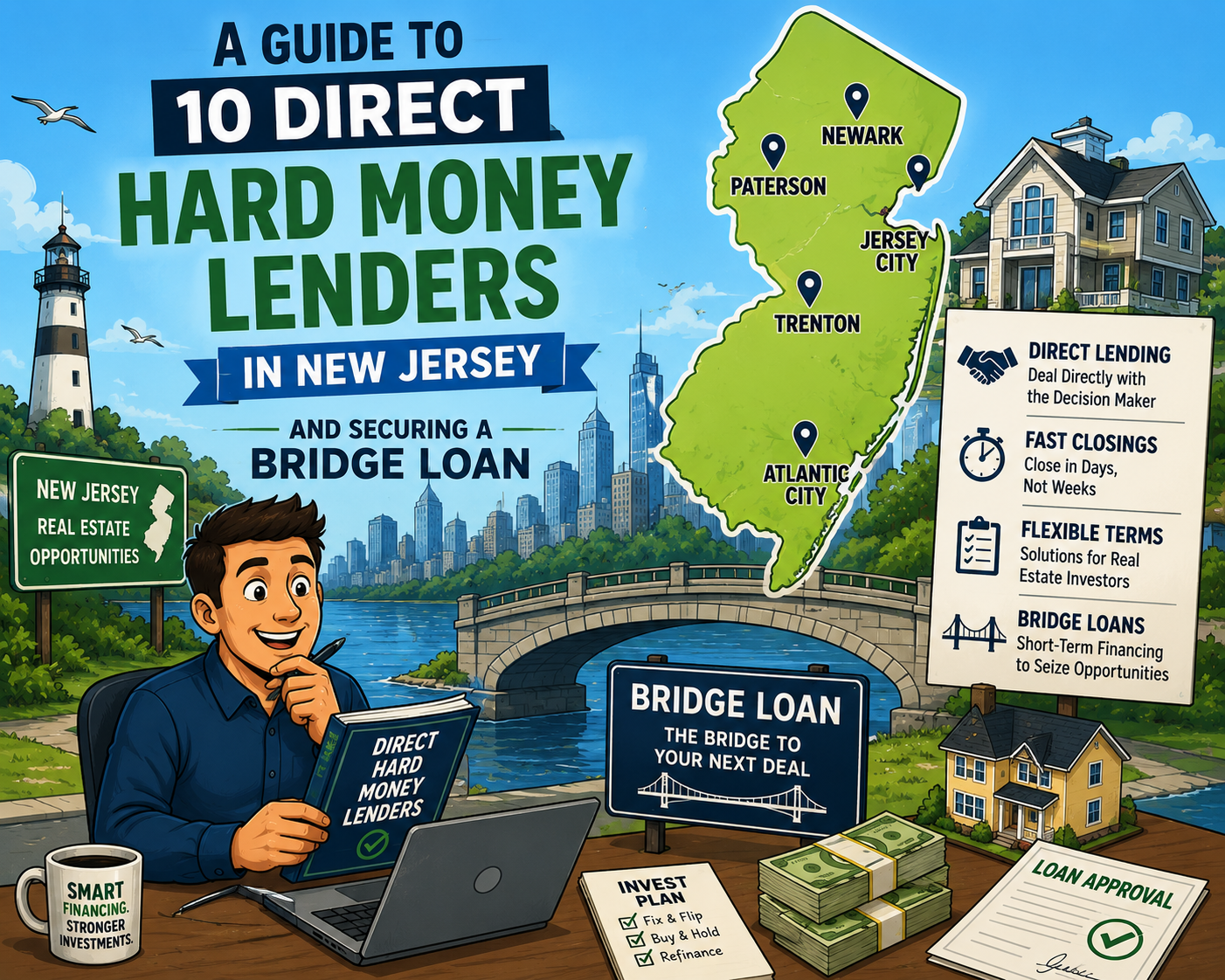 A Guide to 10 Direct Hard Money Lenders in New Jersey - and Securing a Bridge Loan