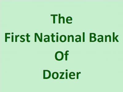 The First National Bank of Dozier Logo