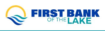 first bank of the lake Logo